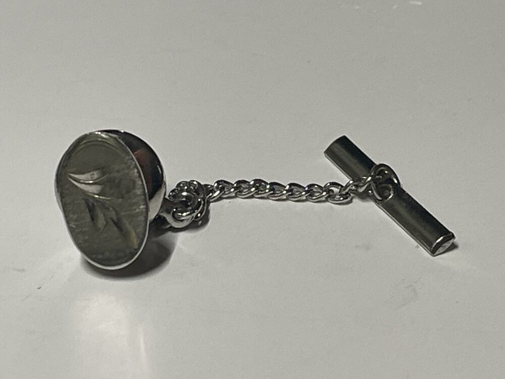 Vintage Sterling Silver Tie Lapel Pin